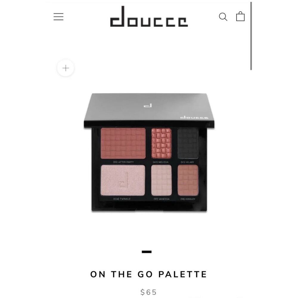 Doucce On The Go Palette - 4 Eyeshadows; 1 Highlighter; 1 Blush - SEALED Package